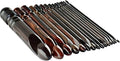 DnU Avenue Rosewood Set of 15 Ergonomic Crochet Hooks 3.5 MM to 25 MM, Wooden Yarn Crochet Hooks for Arthritic Hands, Knitting & Crochet Hook Organizer, Soft Grip, Wood Finish, Brown (Only Hooks).