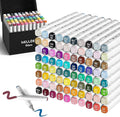 Alcohol Markers, 60 Dual Tip Permanent Art Markers for Coloring, Illustrations, and Sketching, Includes Case for Easy Storage, Alcohol, Based Ink Ideal for Book Painting and Card Making