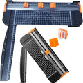 A4 Paper Cutter Paper Trimmer Portable Paper Slicer, 12 Inch Titanium Scrapbooking Tool with 3pcs Replacement Blades with Safeguard Side Ruler for Craft Paper, Coupon, Label and Cardstock