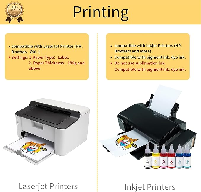 TransOurDream Tru-Heat Transfer Paper for T Shirts (20+20 Sheets, 8.5x11", Mix Pack) Printable Heat Transfer Vinyl for Dark & Light Fabrics Iron on Transfers for Laserjet & Inkjet Printer