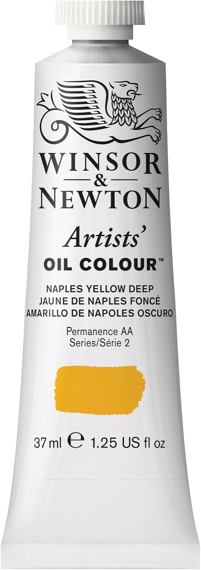 Winsor & Newton Artists' Oil Color, 37ml (1.25 oz) Tube, Naples Yellow Deep