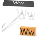 2Pcs Mini 2" Branding Irons, Alphabet Custom Wood Branding Iron Personalized for Wood Working, Leather Hats, Felt, Cowhide, BBQ & Bread Logo, Steak Branding Iron for Food (W w)