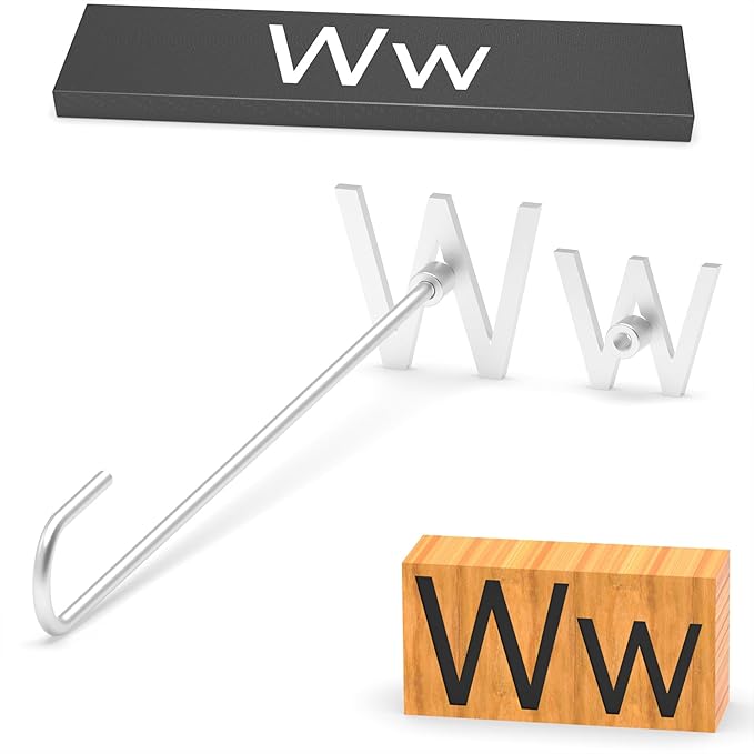 2Pcs Mini 2" Branding Irons, Alphabet Custom Wood Branding Iron Personalized for Wood Working, Leather Hats, Felt, Cowhide, BBQ & Bread Logo, Steak Branding Iron for Food (W w)