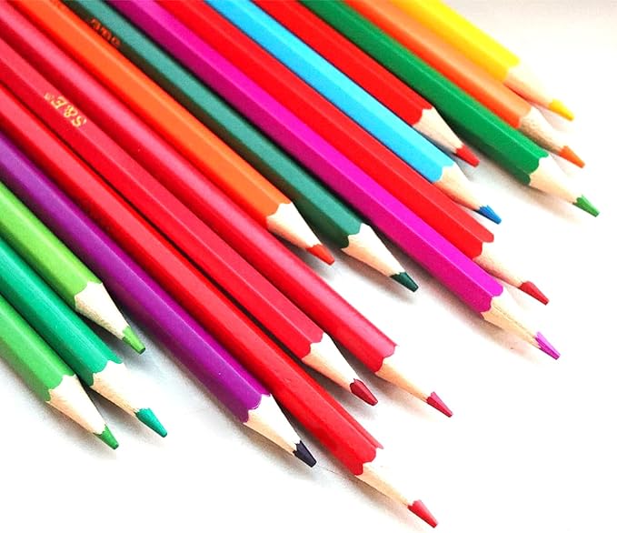 SKKSTATIONERY 50Pcs Colored Pencils,50 Vibrant Colors, Drawing Pencils for Sketch, Arts, Coloring Books, Back to school Christmas Gifts