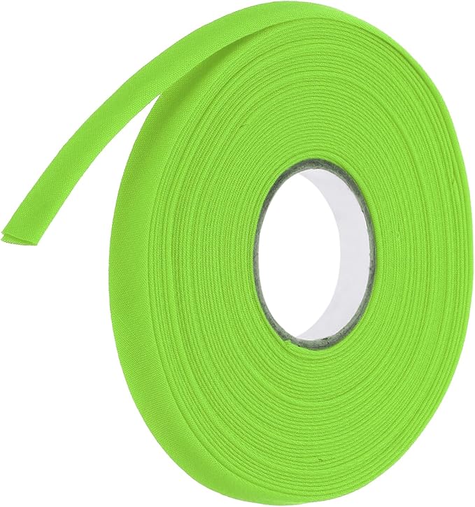 MECCANIXITY 2/5 Inch Double Fold Bias Tape Polyester Continuous Bulk Bias Tape for Sewing,Seaming Quilting Hemming Binding Crafts (Fruit Green 10 Yards)