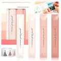 4PCS Double Sided Tape Pens, Double Sided Tape Roller, 6 mm x 196 Inch Gradient Color Glue Tape Roller, Adhesive Tape for Scrapbooking, Gift Wrapping, Photo Mounting, School Office & Crafts (Pink)