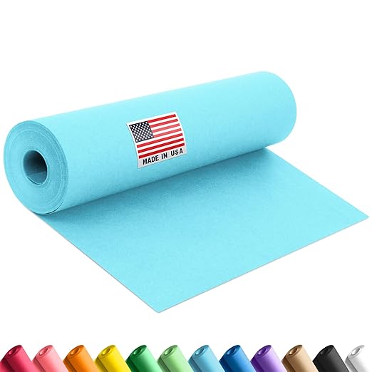 12" x 1200" (100 ft) Light Blue Construction Paper Roll, (Pack of 1 Roll, Light Blue Color) – Made in USA Construction Kraft Paper Roll for School Projects – Color Paper for Crafts, Art Paper