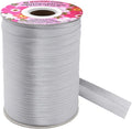 Mandala Crafts 3/4 Inch Single Fold Bias Tape for Sewing, Quilting, Piping, Hemming, Blanket & Quilt Binding – 40 Yards Metallic Silver Fabric Seam Binding Tape