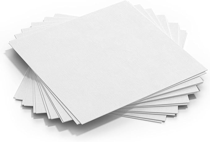 GOTIDEAL Canvases for Painting, 8x8 inch of 12, Professional Primed White Blank Flat Canvas Panels- 100% Cotton Artist Canvas Boards for Acrylics Painting, Oil Watercolor Tempera