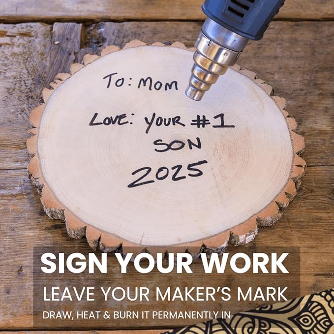 Scorch Marker - Wood Burning Marker, 2 in 1 Pyrography Kit for Adults, Woodburning Tool for Crafts, Stencils & Letters, DIY Pen Kit with Brush & Bullet Tips, Engraving Pen for Wood Burning Projects