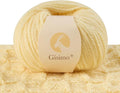 100% Merino Wool Yarn 3-Ply Luxurious and Soft Yarn for Hand Knitting & Crocheting (Naples Yellow,1Ball)