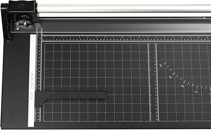 36-inch Rotary Paper Cutter, Manual Sharp Photo Paper Trimmer, Precision Cutting Tool with Safety Guard and Measurement Grids for Cardstock Posters Photos - Studio & Office Use (36inch)