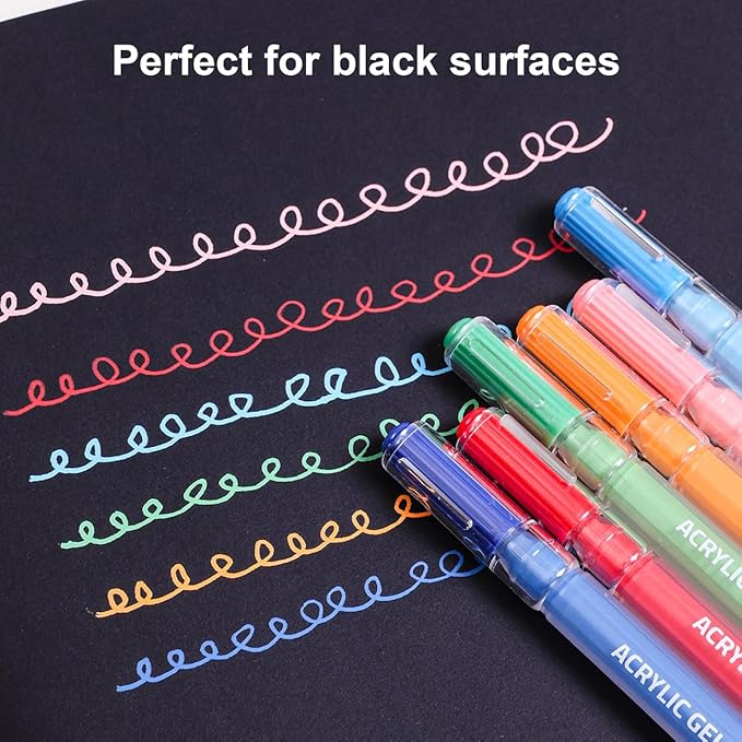 90 Colors Acrylic Gel Pens Set with 1.0mm Fine Point, Drawing Gel Pen for Adult Coloring Books, Painting, Writing, Journals, Student Supplies