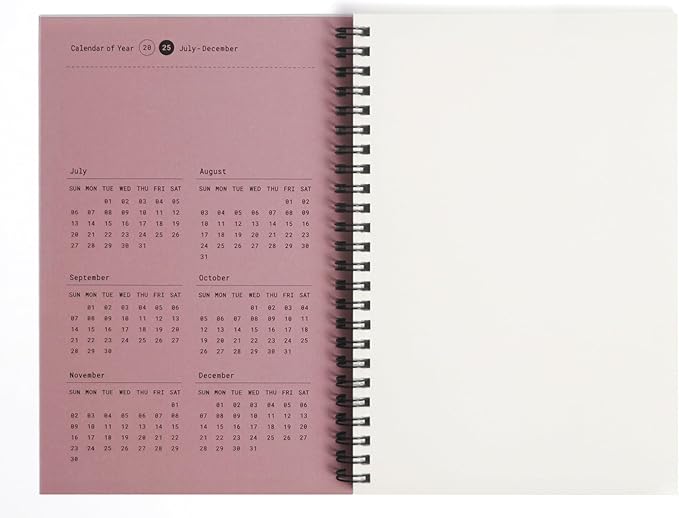Blank Spiral Notebook 5.51 in x 8.27 in(A5), 160 Pages Blank Paper, Wirebound Sketchbook for Drawing, Notes & Creative Ideas (Old Rose)