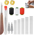 37pcs Sewing Tool Set, Steel Sewing Needle Kit, Threader and Needle Repair Kit Needle Threaders for Hand Sewing (37PC)