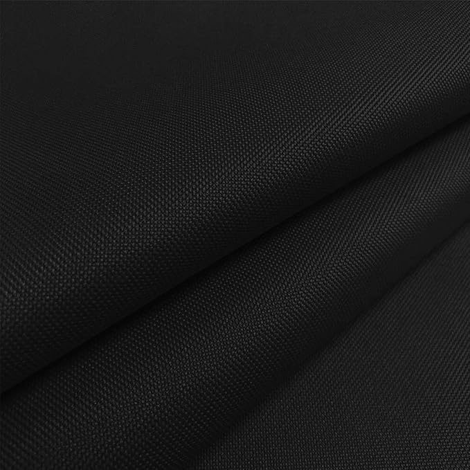 Waterproof Canvas Fabric by The Yard 600D Upholstery Cordura Fabric 58" Wide for Chairs Indoor Outdoor Water Resistant Canvas Polyester Material Sewing DIY Cloth, 3 Yards Black