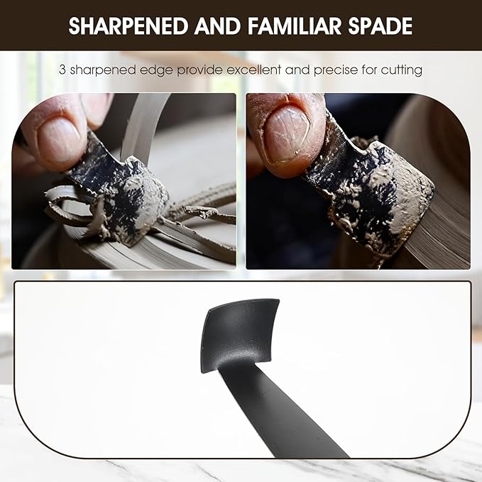 Double-Ended Pottery Trimming Tools for Clay and Ceramic Trim, Versatile Sharpened Pottery Tool for Ceramic Trimming Carving Sculpting, Potterys and Clay Artists Supplies