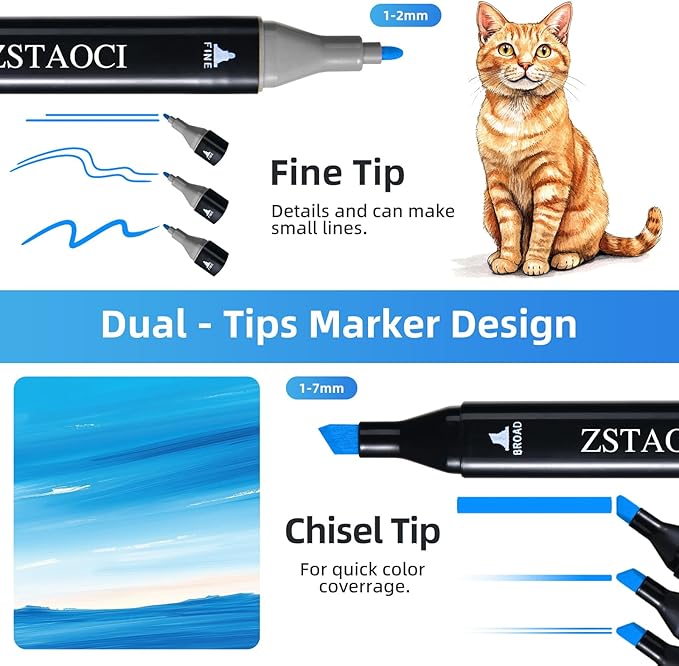 262 Colors Alcohol Markers, Art Markers for Kids Adults Artists Coloring Book Painting Sketching, Dual Tip Drawing Marker Set Perfect for Boys Girls Students Gift (262)