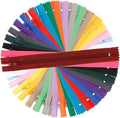 Zippers for Making Bags & Pouches - 100 PCS Nylon 8Inch Colorful Zippers for Sewing Crafts Projects - 20 Colors