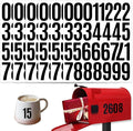 6 Sheets 2 Inch Mailbox Numbers Stickers Vinyl Decals,Self Adhesive Number Waterproof House Address Numbers for Outside Mailbox,Signs,Window,DIY Crafts Making,Door,Car,Home,Business(Black)