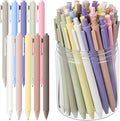 Crtiin 100 Pcs Gel Ink Pens Bulk, Black Ink 0.5mm Fine Point Retractable Pen Smooth Writing Office Supplies for Teacher Server Nurse Christmas Charity Donation Valentine (Pastel Colors)