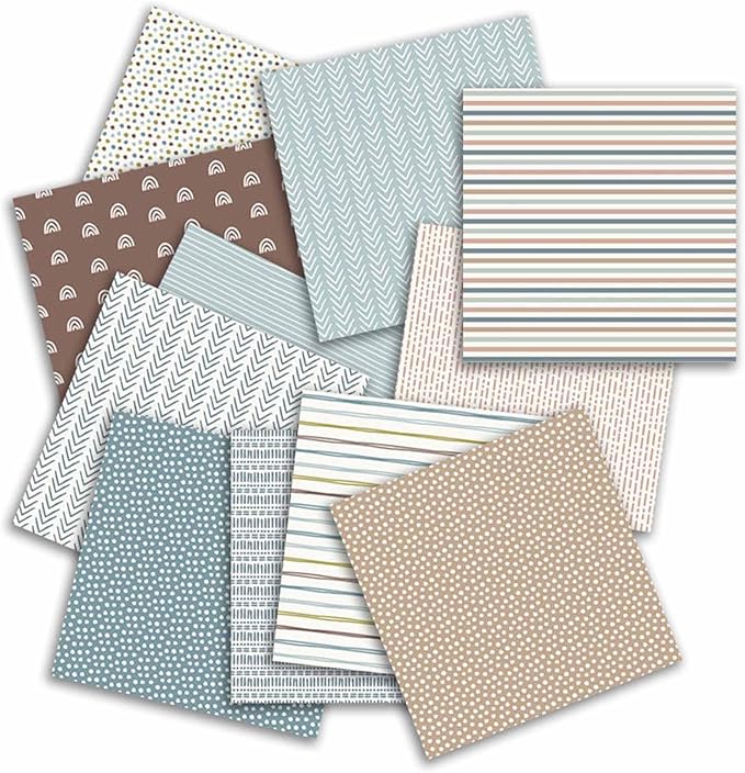 Scrapbook Paper Pads 12x12 Decorative Craft Paper, MIATTCLD 24 Sheets Double-Sided Vintage Cardstock Papers, Colored Patterned Papers Pack