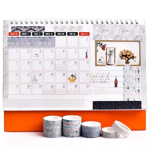 12 Rolls Washi Tape Set, Geometric Pattern Japanese Decorative Writable Washi Masking Tape for Scrapbook,DIY,Crafts,Gift