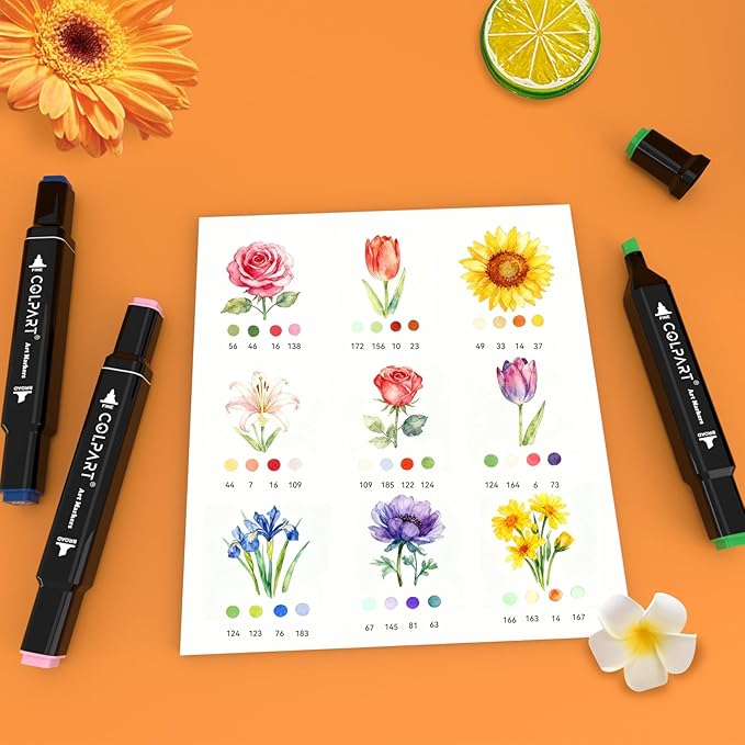 168 Colors Alcohol Markers Dual Tip Art Markers for Kids Marker Pens with Pen Holder and Carry Bag for Adult Coloring Painting Supplies Perfect for Painting, Coloring, Sketching and Drawing