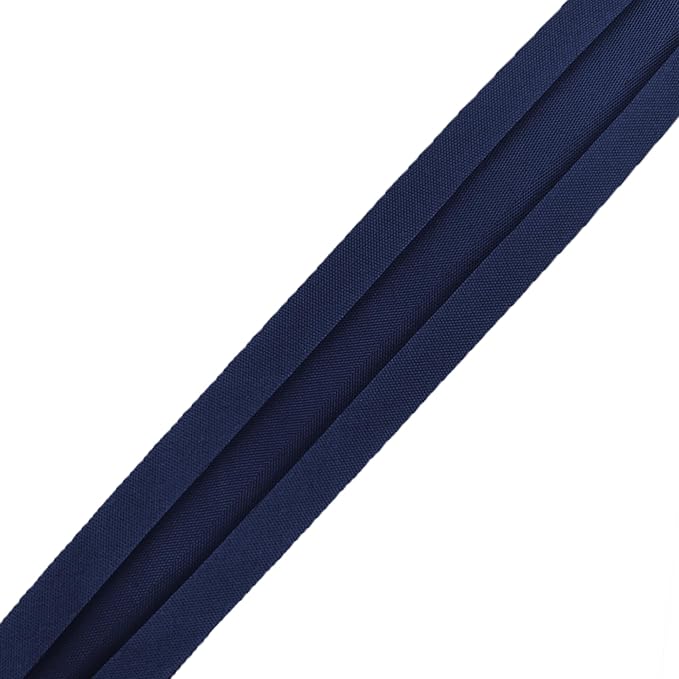 Mandala Crafts 3/4 Inch Single Fold Bias Tape for Sewing, Quilting, Piping, Hemming, Blanket & Quilt Binding – 40 Yards Navy Blue Fabric Seam Binding Tape