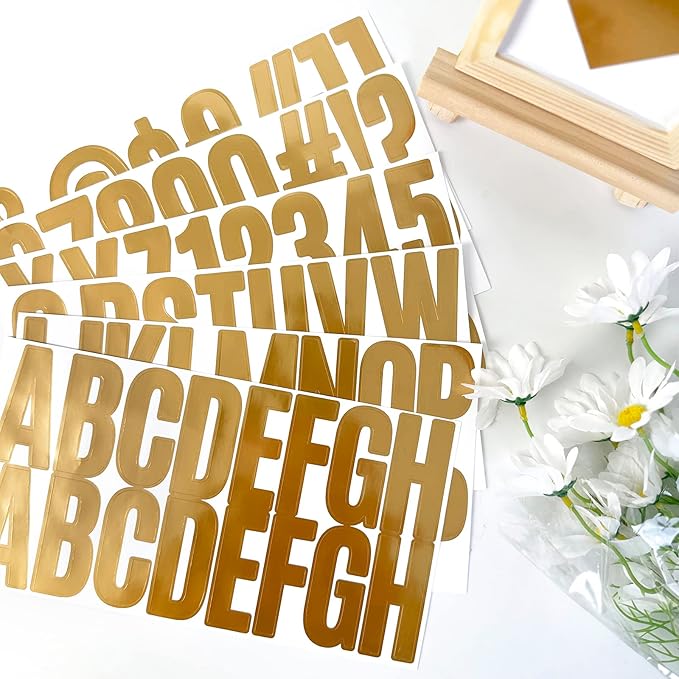 Bemeol 500 Pieces 30 Sheets Large Letter Stickers 2.5 Inch Alphabet Letter Stickers Self Adhesive Letters for Bulletin Board Mailbox Door Classroom Home Decor