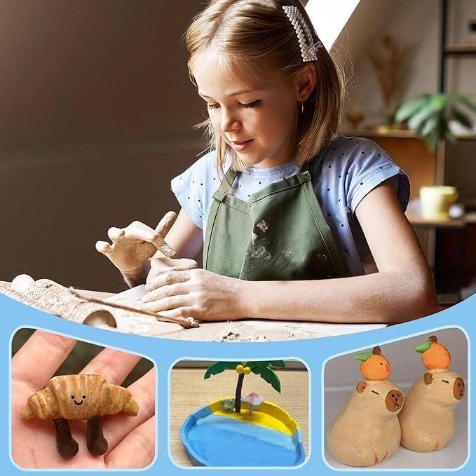 200ml Air Dry Clay Varnish，Air Dry Clay Sealant for Airdry Clay，Air Dry Clay Glaze Can Not Only Used to Prevent Clay Cracking, Scratches, and Wear,It Can Also Having a Matte Glaze Effect (Matte)