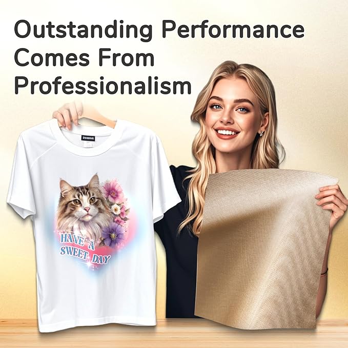 TransOurDream 5 Pack PTFE Teflon Sheets M Size 16 x 12" Ironing Protecter and Sublimation Paper Heat Transfer Paper Reusable Heat Resistant Craft Mat
