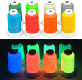 8 Colors Luminary Glow in The Dark Embroidery Machine Thread, 40WT(108D/2) Embroidery Thread Kit 300M(320Y) Each Spool for Embroidery, Handing, Quilting, Sewing