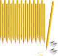 24 PCS Yellow Colored Pencils, Pre-sharpened Professional Wooden Art Pencils Set for Artists Painting | Premium Drawing Sketching Supplies (Yellow)