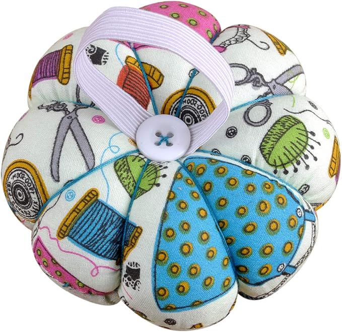 eZAKKA Pin Cushion, Pin Cushions for Sewing Pin Holder Needle Cushion Band Wearable Pincushion (Sewing Necessities Pattern Green)