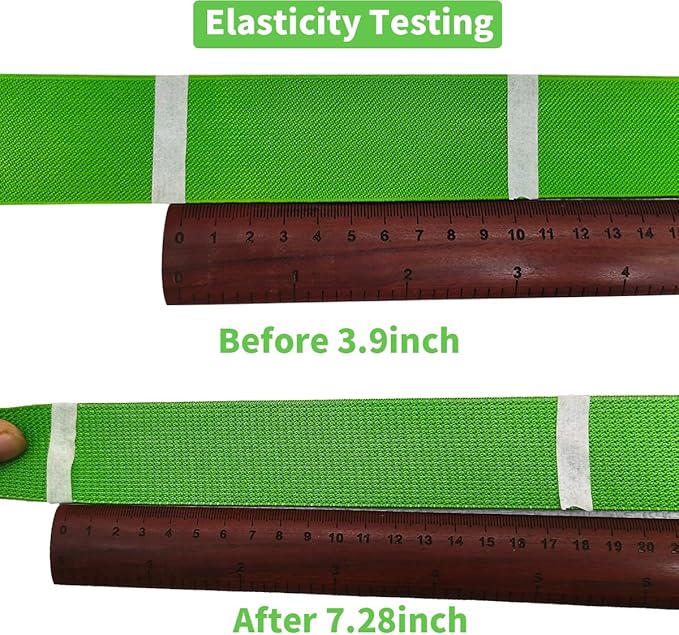 Green Knit Elastic Band for Sewing 1-1/2 inch 10 Yards -38mm Flat Heavy Stretchy Elastic Straps Elastic Band Spool for DIY Craft-Bedspread-Clothing-Pants Waistband-Wigs-Skirts- DIY Projects