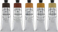 Charvin Fine Artists' Oil Paints - Elite Artists' Oils from The French Riviera for Painting, Classrooms, Plein Aire, & More! - [Warm Browns - 150 mL Set of 5]