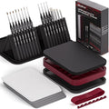Nicpro Professional Miniature Painting Kit, Stay Wet Palette & 16PCS Detail Paint Brushes Drybrush with Nylon Bag, 100PCS Pallet Paper, 4PCS Sponge, Mixing Paint Saver Palette for Miniature Model