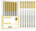 DOOHALO Metallic Pens Gold Silver Marker Compatible with Cricut 3/Maker/Explore 3/Air 2/Air Machine 1.0 Medium Point Tips for Drawing Writing