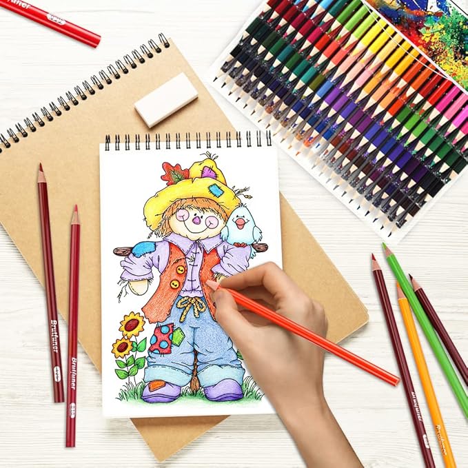 LBW Colored Pencils for Adult Coloring Books, 120 Oil Based Soft Core Professional Color Pencils Set for Artists Kids Beginners Drawing Coloring Sketching Blending