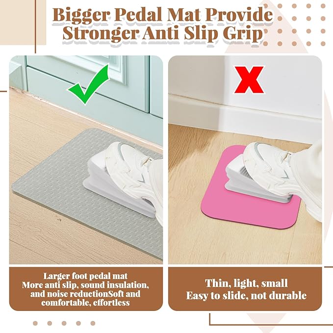 2 Pcs Sewing Machine Muffling Mat Pedal Sewing Mat Reduce Vibrations Noise No Slip Machine Accessories for Quilting (17'' X 36'' and 9'' X 14'',Gray)