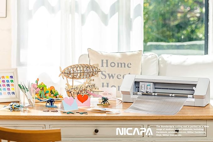 Nicapa StandardGrip Cutting Mat for Silhouette Cameo 3/2/1 (12x24 inch,3 Mats) Standard Adhesive Sticky Quilting Cricket Cut Mats Replacement Accessories for Silhouette Cameo