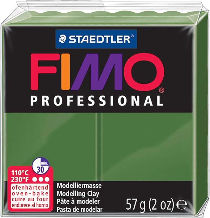 Staedtler Fimo Professional Oven Hardening Modelling Clay, 57G, Leaf Green