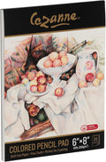 Cezanne 100% Cotton Colored Pencil Sketch Pad - 6x8, 20 Sheets, 122 lb. Fine-Tooth Paper, Art Supplies for Drawing Accessories, Supports Multiple Layers, Ideal for Graphite and Charcoal