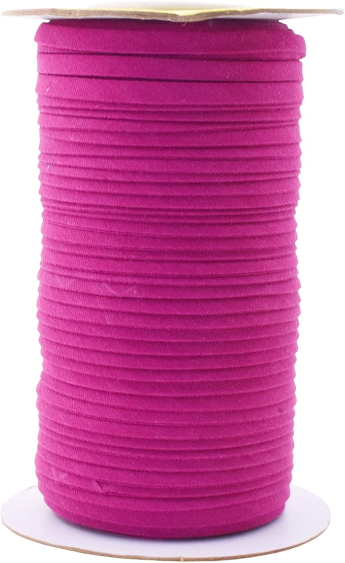 Mandala Crafts 55 Yards 1/4 Inch Orchid Double Fold Bias Tape for Sewing - Bias Binding Tape for Quilting Binding, Hemming, Seam, and Fabric Piping