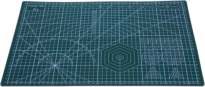 Dual-Side Self-Healing Cutting Mat 17.7X11.8 Inches Grid Craft Cutting Board for Quilting Sewing Scrapbooking and Hobby Projects