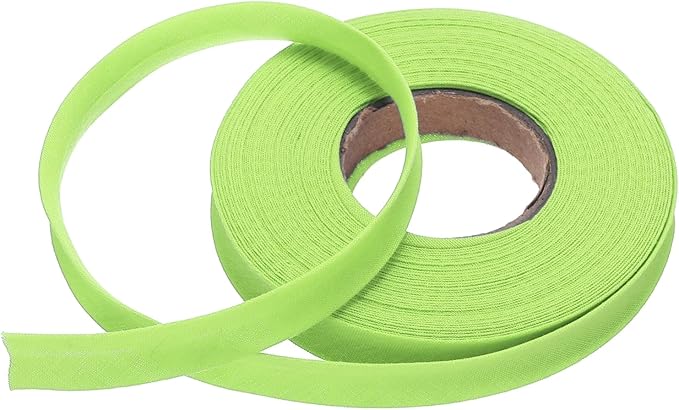 MECCANIXITY 1/2 Inch Single Fold Bias Tape Polyester Continuous Bulk Bias Tape for Sewing,Seaming Quilting Hemming Binding Crafts (Light Yellow 10 Yards)