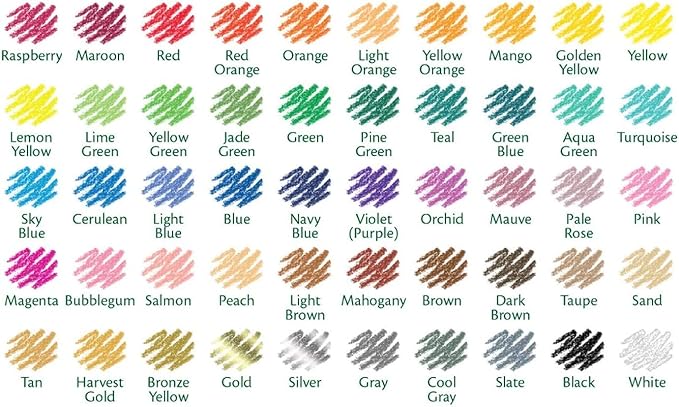 The Mega Deals Adult Colored Pencils, Adult Coloring Drawing Pencils, 50 Count, Multicolor and 1 Pencil Sharpener (Gift Pack)