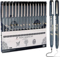 Micro Fineliner Drawing Art Pens Calligraphy Pens for Artist Drawing Supplies, 16 Set Waterproof Black Ink Pens for Sketching,Outline,Stippling
