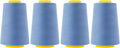 Mandala Crafts 4 Pack of Serger Threads Cones Spools - 40S/2 24000 Yards Polyester Steel Blue Threads for Sergers Machine and Overlock Quilting Sewing Machine